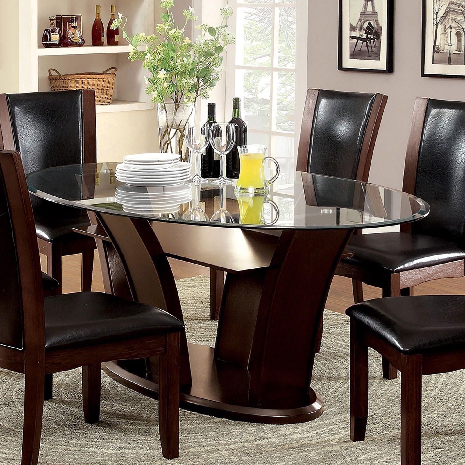 Formal glass dining store table